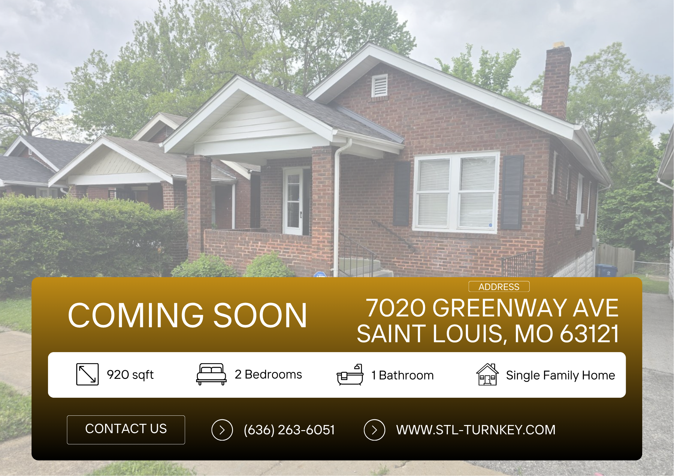 COMING SOON: 7020 Greenway Ave Saint Louis, MO 63121